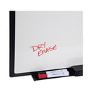 Universal Dry Erase Board, Melamine, 48 x 36, Black Frame