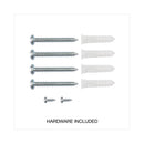 Universal Dry Erase Board, Melamine, 48 x 36, White, Black/Gray Aluminum/Plastic Frame