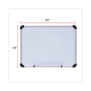Universal Magnetic Steel Dry Erase Board, 24 x 18, White, Aluminum Frame