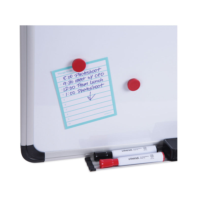 Universal Magnetic Steel Dry Erase Board, 24 x 18, White, Aluminum Frame