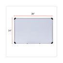 Universal Magnetic Steel Dry Erase Board, 36 x 24, White, Aluminum Frame