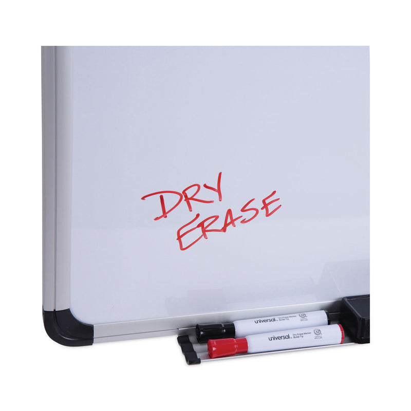 Universal Magnetic Steel Dry Erase Board, 36 x 24, White, Aluminum Frame