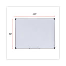 Universal Magnetic Steel Dry Erase Board, 48 x 36, White, Aluminum Frame