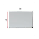 Universal Magnetic Steel Dry Erase Board, 72 x 48, White, Aluminum Frame
