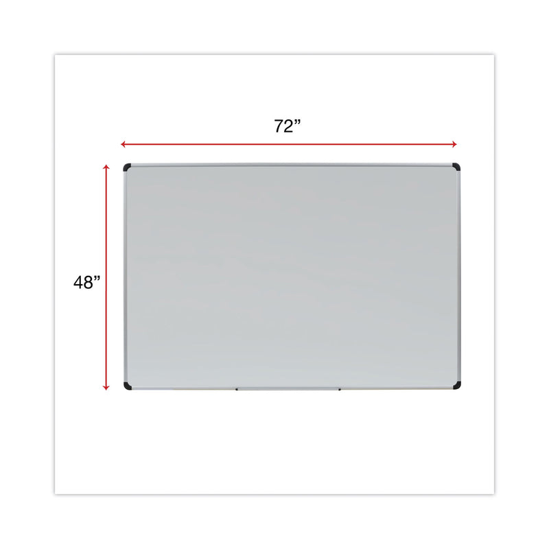 Universal Magnetic Steel Dry Erase Board, 72 x 48, White, Aluminum Frame