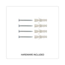 Universal Cork/Dry Erase Board, Melamine, 24 x 18, Black/Gray Aluminum/Plastic Frame