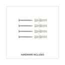 Universal Cork/Dry Erase Board, Melamine, 36 x 24, Black/Gray, Aluminum/Plastic Frame