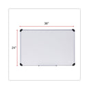 Universal Porcelain Magnetic Dry Erase Board, 24 x 36, White