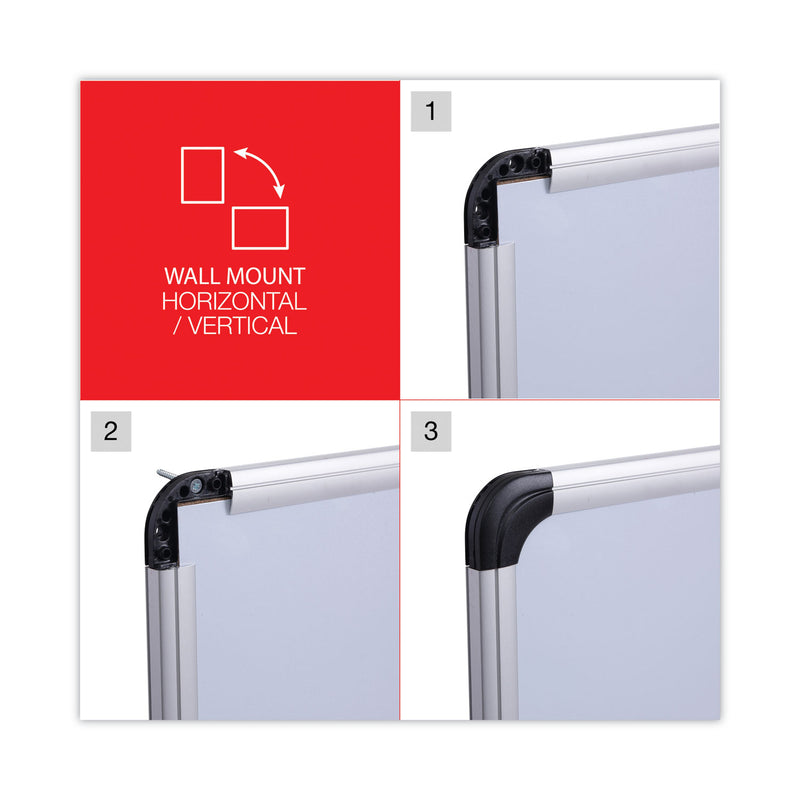 Universal Porcelain Magnetic Dry Erase Board, 72 x 48, White