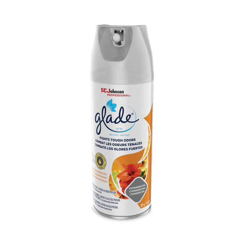 Glade Air Freshener, Hawaiian Breeze Scent, 13.8 oz Aerosol Spray, 12/Carton