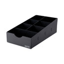 Vertiflex Condiment Caddy, 7 Compartments, 8.75 x 16 x 5.25, Black