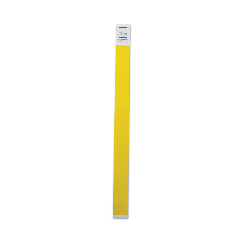 Advantus Crowd Management Wristbands, Sequentially Numbered, 9.75" x 0.75", Neon Yellow,500/Pack
