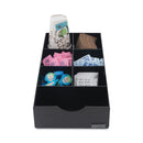 Vertiflex Condiment Caddy, 7 Compartments, 8.75 x 16 x 5.25, Black