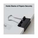 Universal Binder Clips, Mini, Black/Silver, 12/Box