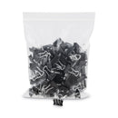 Universal Binder Clip Zip-Seal Bag Value Pack, Mini, Black/Silver, 144/Pack