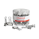 Universal Binder Clips with Storage Tub, Small, Silver, 40/Pack
