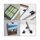 Universal Binder Clips with Storage Tub, (50) Small (0.75"), (10) Medium (1.25"), Black/Silver