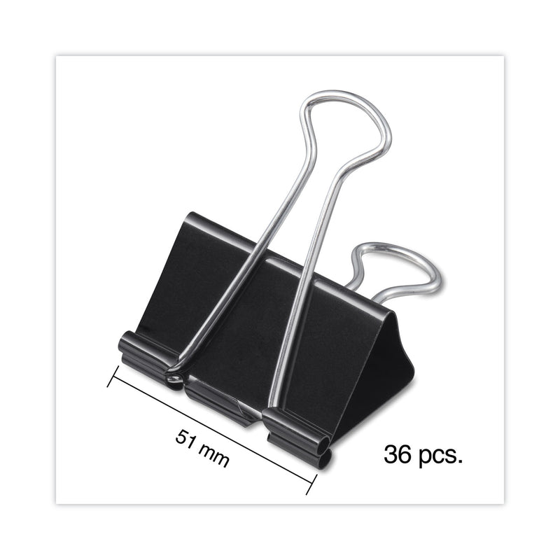 Universal Binder Clip Zip-Seal Bag Value Pack, Large, Black/Silver, 36/Pack