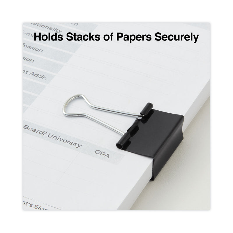 Universal Binder Clip Zip-Seal Bag Value Pack, Medium, Black/Silver, 36/Pack