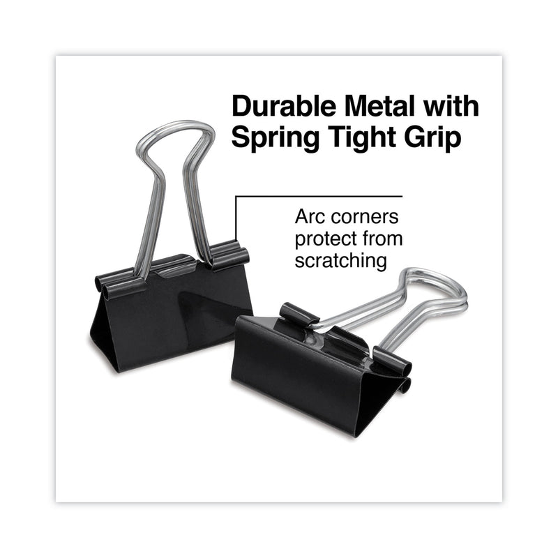 Universal Binder Clip Zip-Seal Bag Value Pack, Medium, Black/Silver, 36/Pack