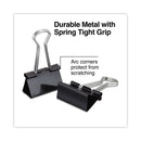 Universal Binder Clips, Medium, Black/Silver, 12/Box