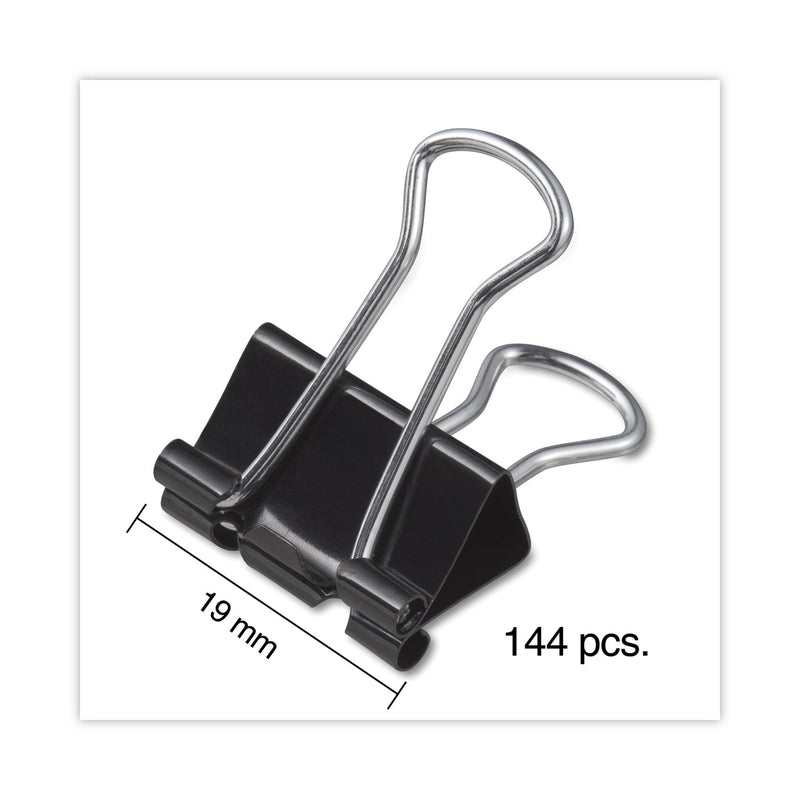 Universal Binder Clip Zip-Seal Bag Value Pack, Small, Black/Silver, 144/Pack