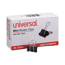 Universal Binder Clip Value Pack, Mini, Black/Silver, 36/Box