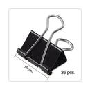 Universal Binder Clip Value Pack, Mini, Black/Silver, 36/Box