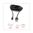 Innovera USB to Micro USB Cable, 10 ft, Black