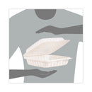 ProPlanet Hinged Lid Containers, Single Compartment, 9 x 8.8 x 3, White, Plastic, 150/Carton