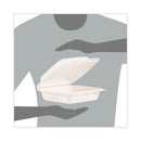 ProPlanet Hinged Lid Containers, Single Compartment, 8.3 x 8 x 3, White, Plastic, 150/Carton