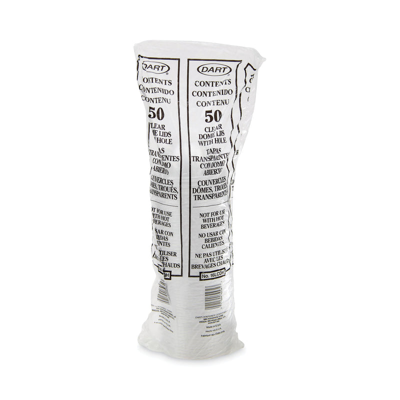 Dart Lids for Foam Cups and Containers, Fits 12 oz to 24 oz Cups, Clear, 1,000/Carton