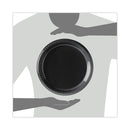 Dart Party Plastic Plates, 10.25 dia", Black, 500/Carton