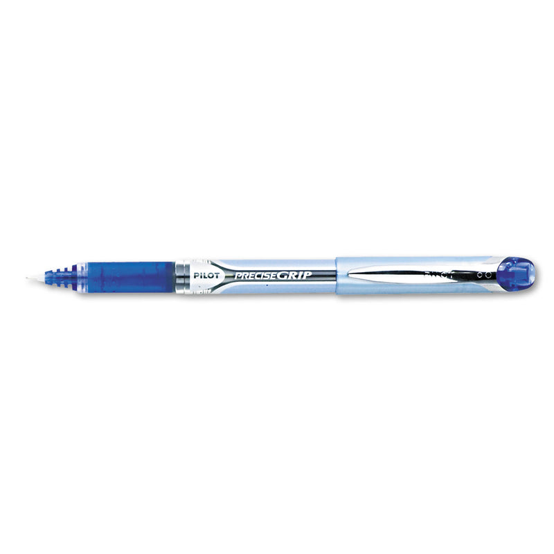 Pilot Precise Grip Roller Ball Pen, Stick, Extra-Fine 0.5 mm, Blue Ink, Blue Barrel