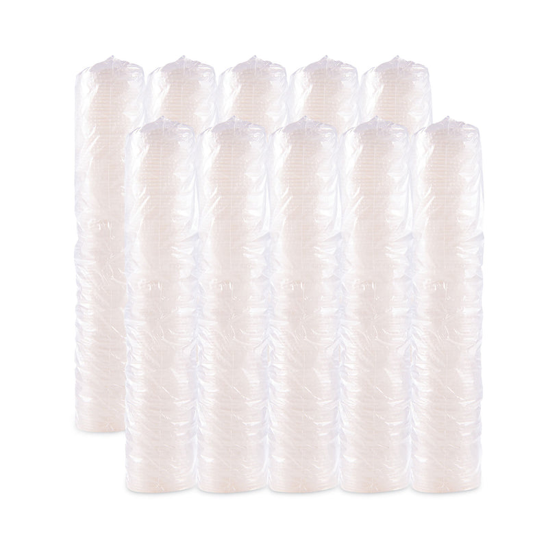 Dart Polystyrene Plastic Flat Straw-Slot Cold Cup Lids, Fits 28 oz Cups, Translucent, 960/Carton