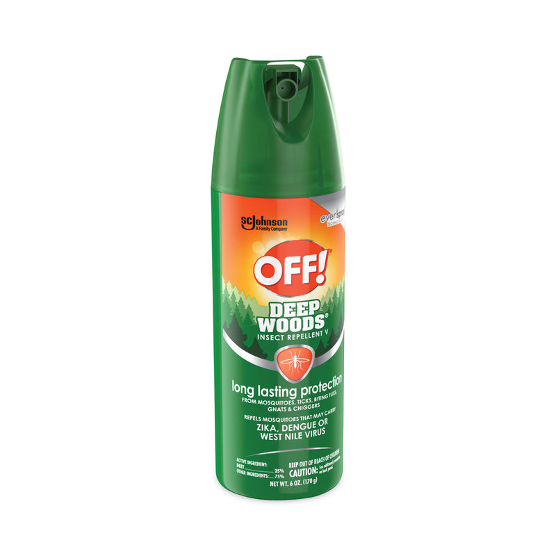 OFF! Deep Woods Insect Repellent, 6 oz Aerosol Spray, 12/Carton