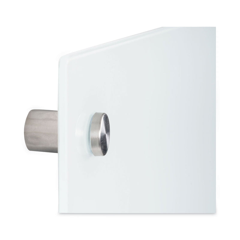 MasterVision Magnetic Glass Dry Erase Board, 72 x 48 x 2, Opaque White