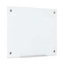 MasterVision Magnetic Glass Dry Erase Board, 72 x 48 x 2, Opaque White