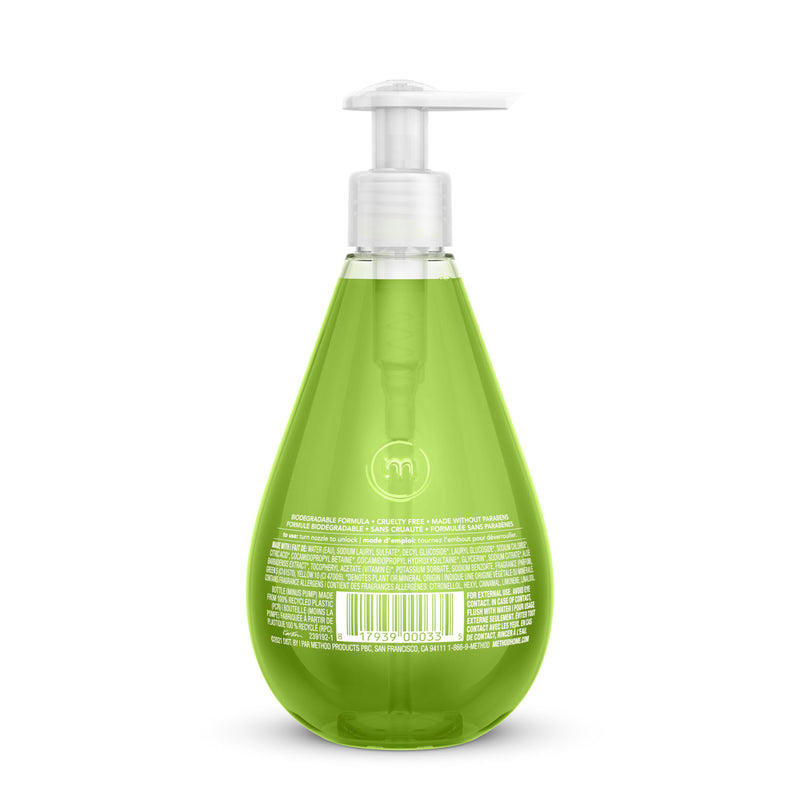 Method Gel Hand Wash, Green Tea + Aloe, 12 oz Pump Bottle, 6/Carton