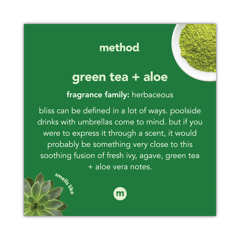 Method Foaming Hand Wash, Green Tea/Aloe, 10 oz Pump Bottle, 6/Carton