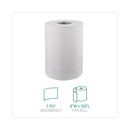 Windsoft Hardwound Roll Towels, 8" x 350 ft, White, 12 Rolls/Carton
