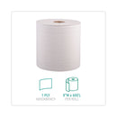 Windsoft Hardwound Roll Towels, 8" x 800 ft, White, 6 Rolls/Carton