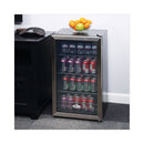 Alera 3.4 Cu. Ft. Beverage Cooler, Stainless Steel/Black