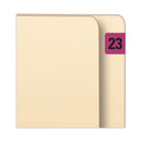 Smead Yearly End Tab File Folder Labels, 23, 0.75 x 1.5, Purple, 500 Labels/Roll