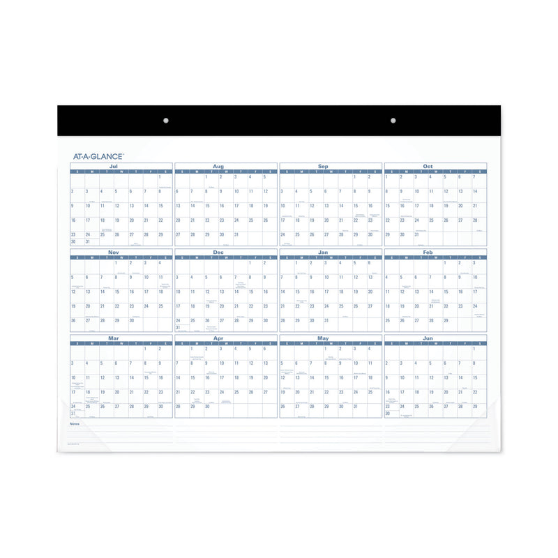 AT-A-GLANCE Academic Large Print Desk Pad, 21.75 x 17, White/Blue Sheets, 12 Month (July to June): 2022 to 2023
