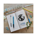 BIC ReVolution Ocean Bound Ballpoint Pen, Retractable, Medium 1 mm, Black Ink/Translucent Blue Barrel, Dozen