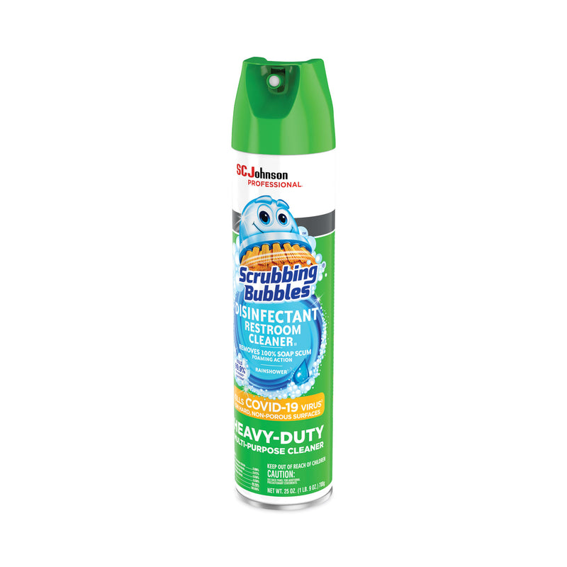 Scrubbing Bubbles Disinfectant Restroom Cleaner II, Rain Shower Scent, 25 oz Aerosol Spray