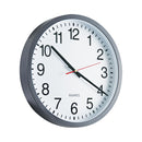 Universal Classic Round Wall Clock, 12.63" Overall Diameter, Black Case, 1 AA (sold separately)