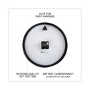 Universal Classic Round Wall Clock, 12.63" Overall Diameter, Black Case, 1 AA (sold separately)