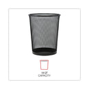 Universal Mesh Wastebasket, 18 qt, Black